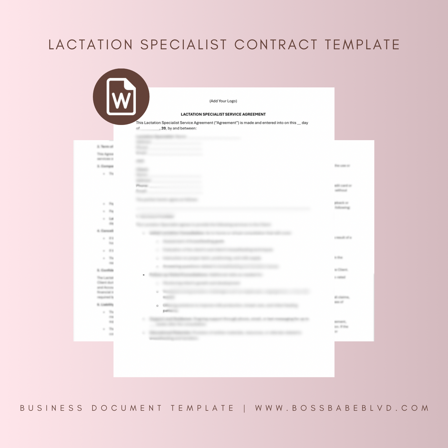 Lactation Consultant Contract Template