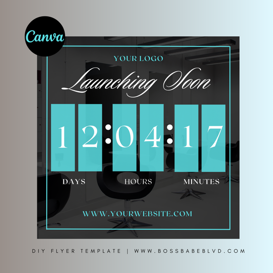 Countdown Launching Soon DIY Flyer Template