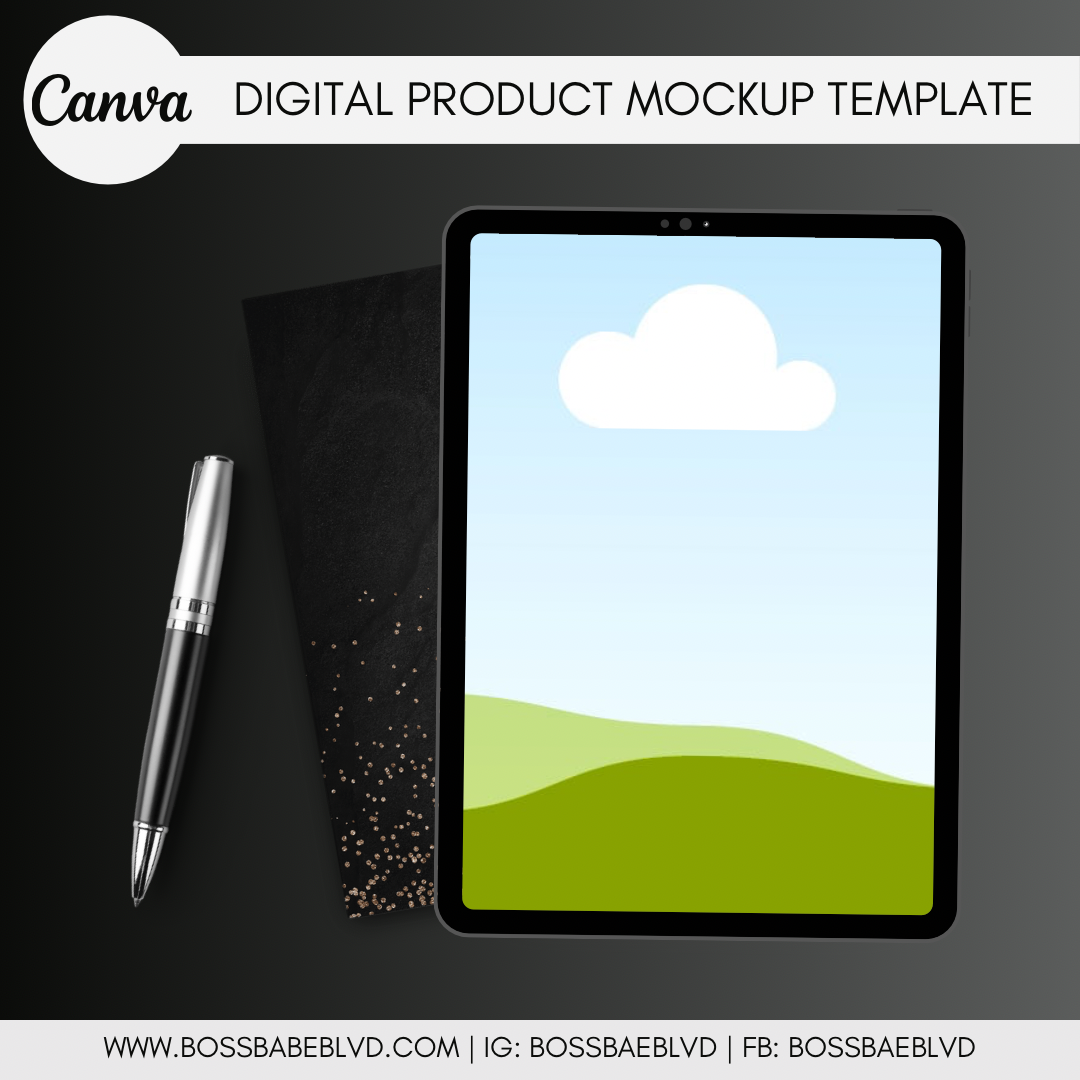 Digital Product Mockup Template