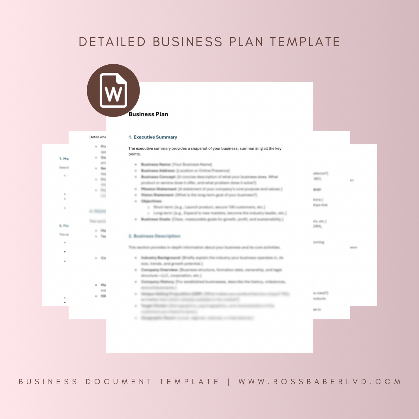 Detailed Business Plan Template