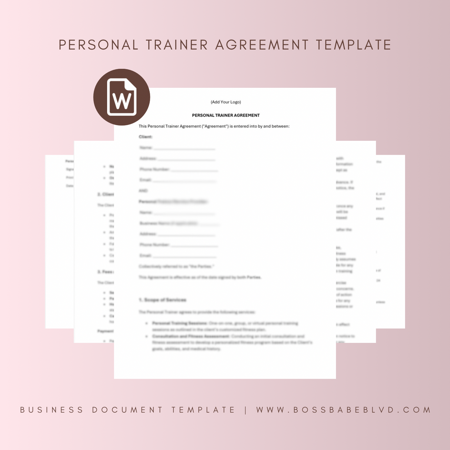 Personal Trainer Agreement Template