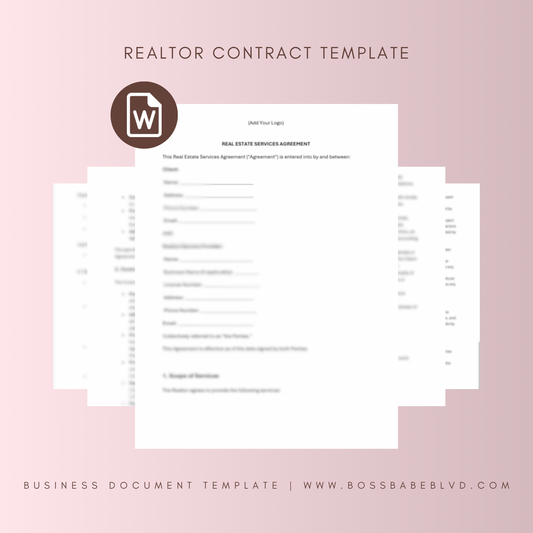 Realtor Contract Template