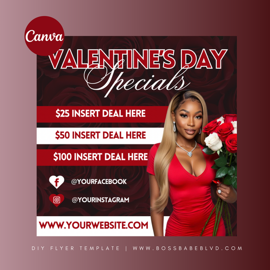 Valentine’s Day Specials DIY Flyer Template