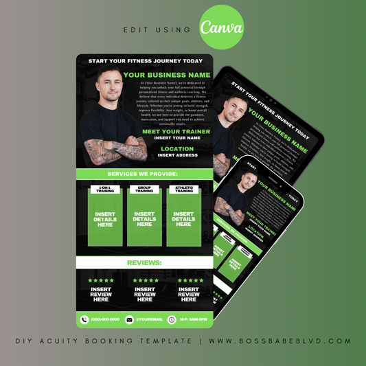 Personal Trainer Acuity Booking Site Template