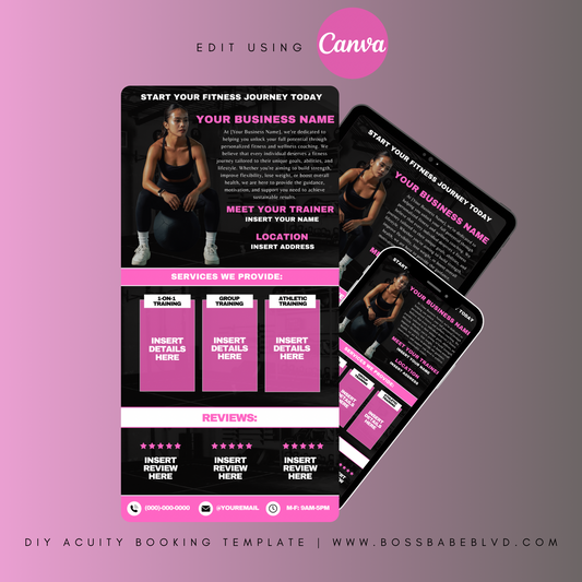 Personal Trainer Acuity Booking Site Template