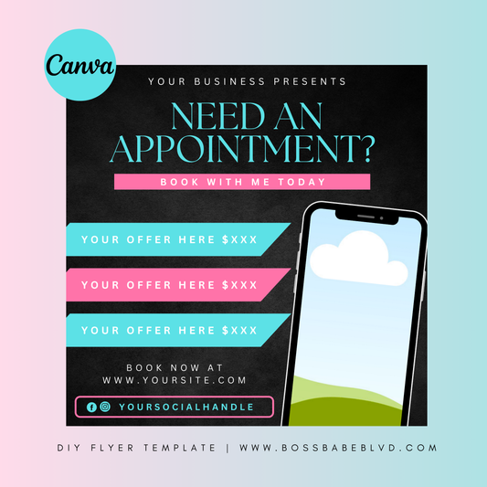 Appointment Booking DIY Flyer Template