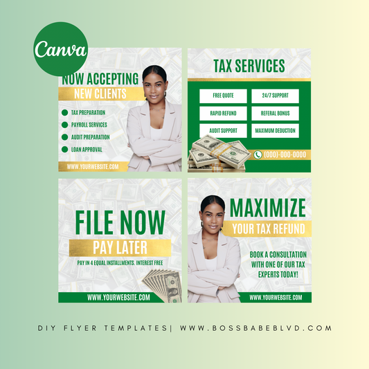 Tax Preparation DIY Flyer Templates