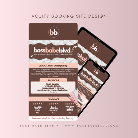 Acuity Booking Site Design