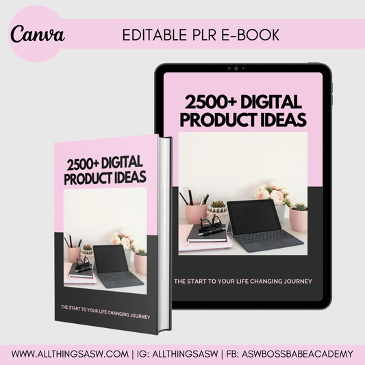 PLR: 2500+ Digital Product Ideas