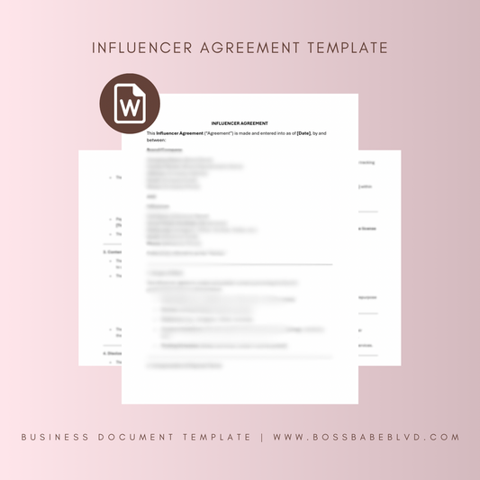 Influencer Agreement Template