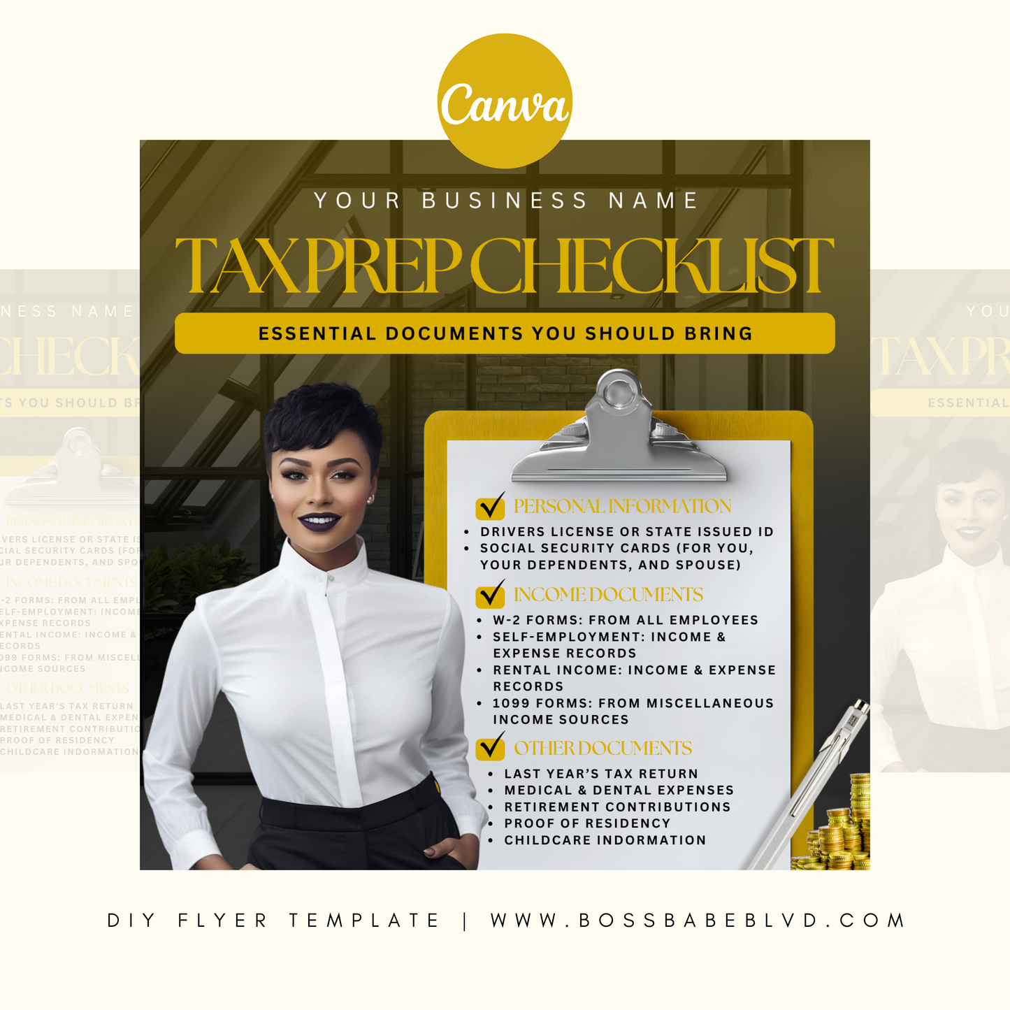 Tax Checklist DIY Flyer Template