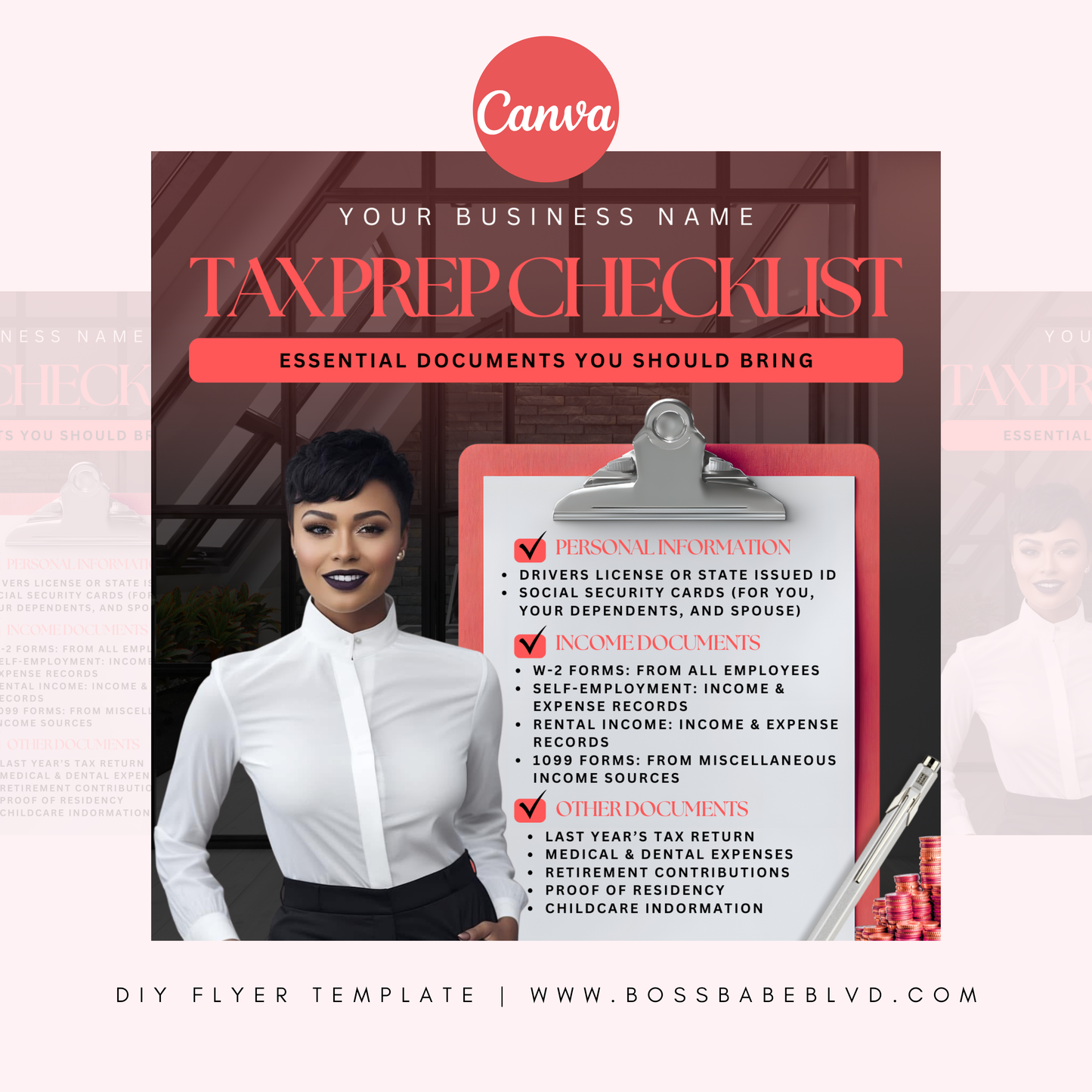 Tax Checklist DIY Flyer Template