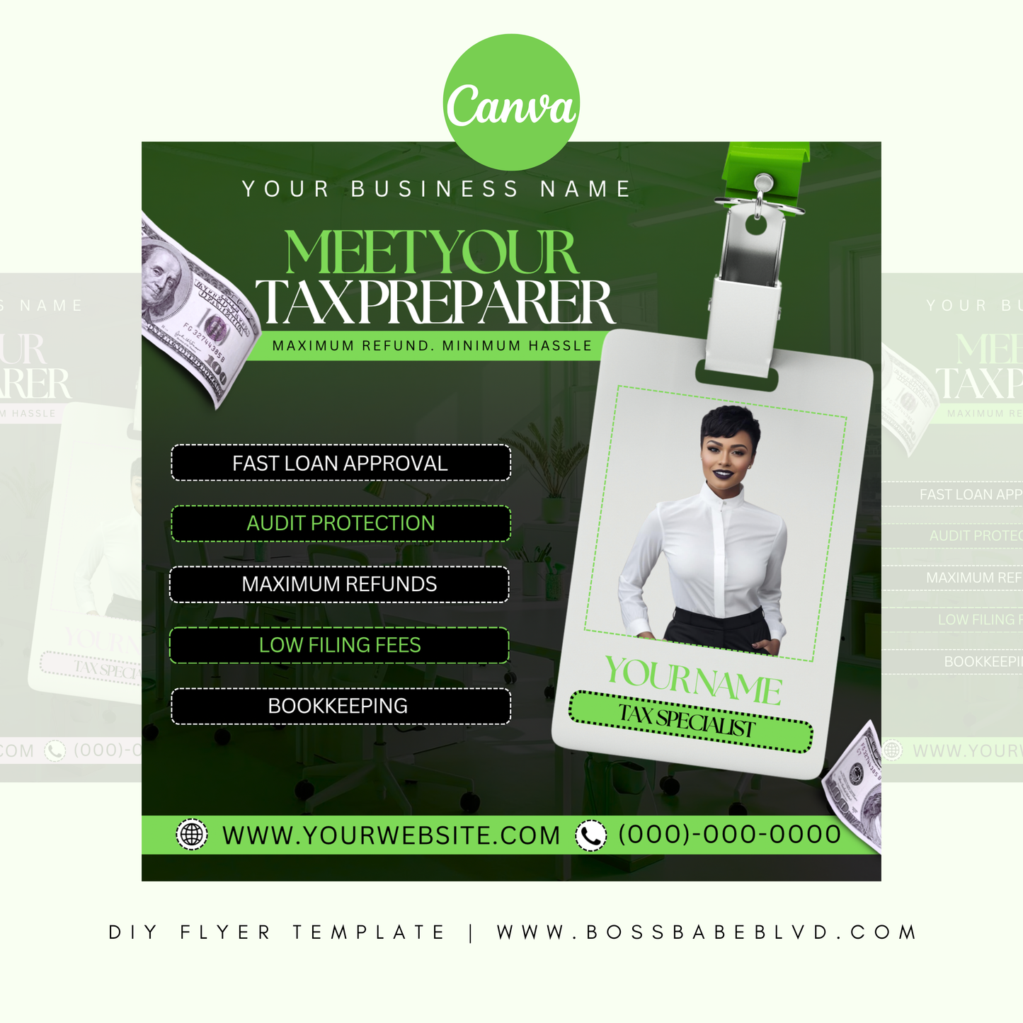 Meet Your Tax Preparer DIY Flyer Template