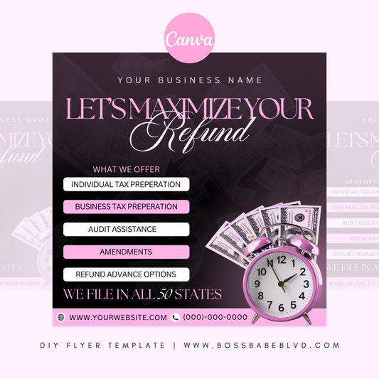 Maximize Your Refund DIY Flyer Template