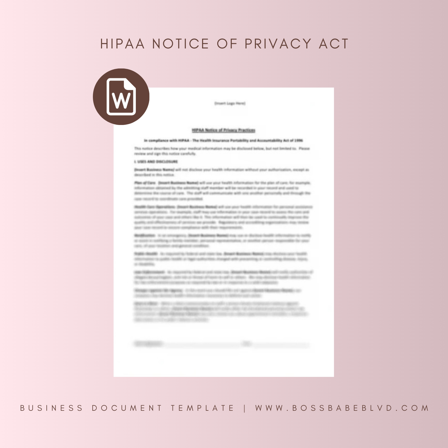 HIPAA Notice of Privacy Practices Template