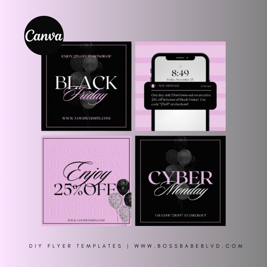 Black Friday/Cyber Monday DIY Flyer Templates