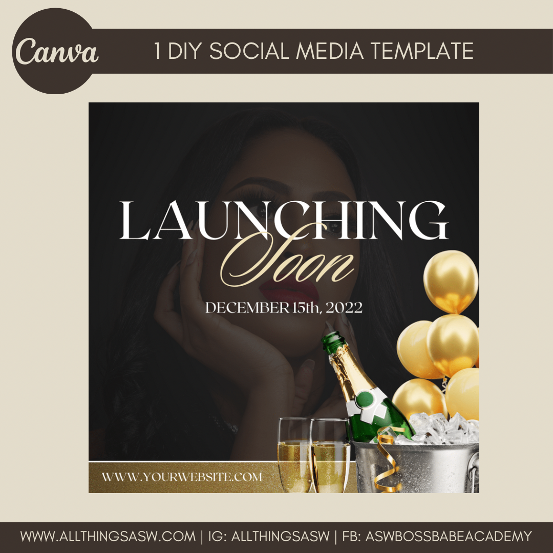 Launching Soon DIY Social Media Template