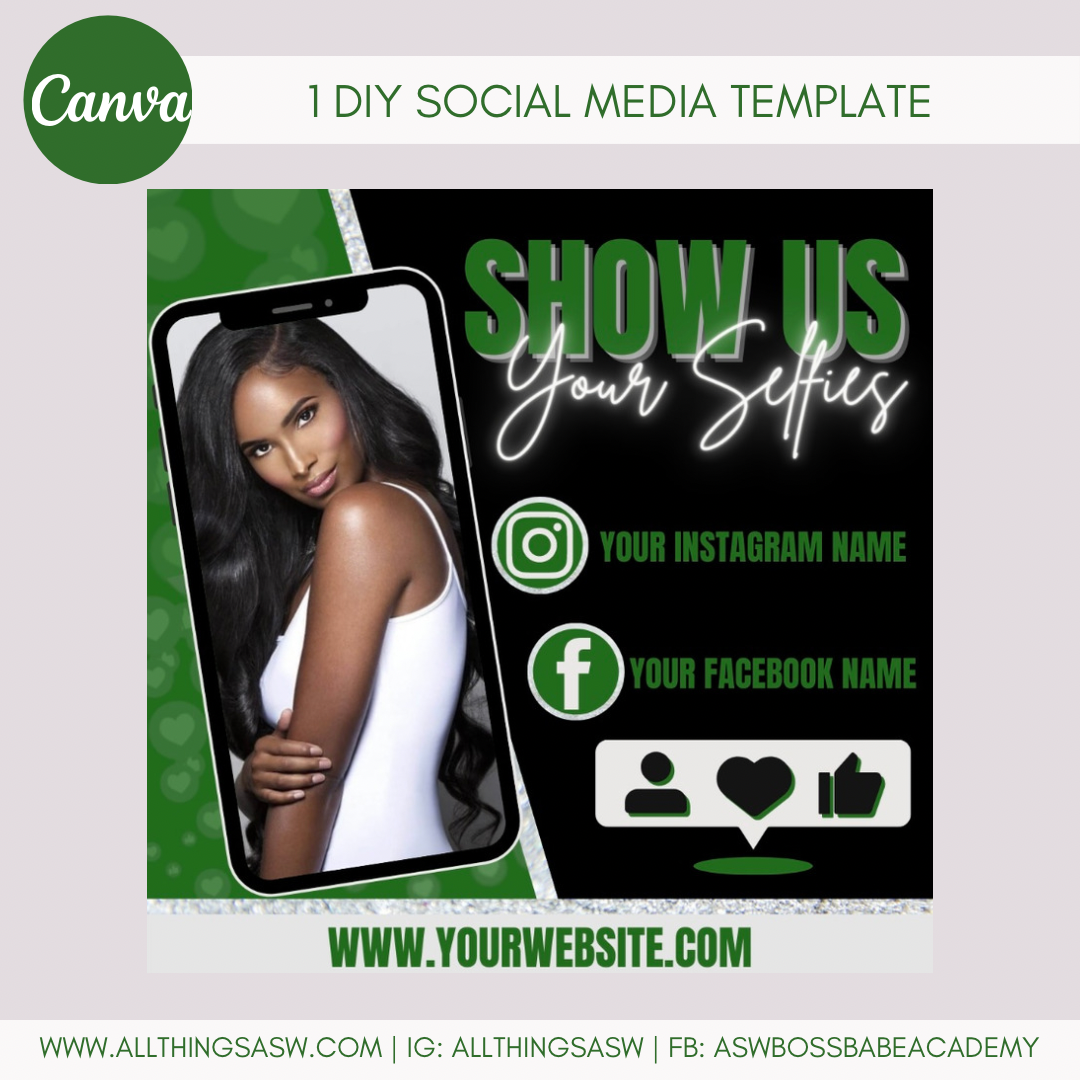 Show Us Your Selfies Flyer Template