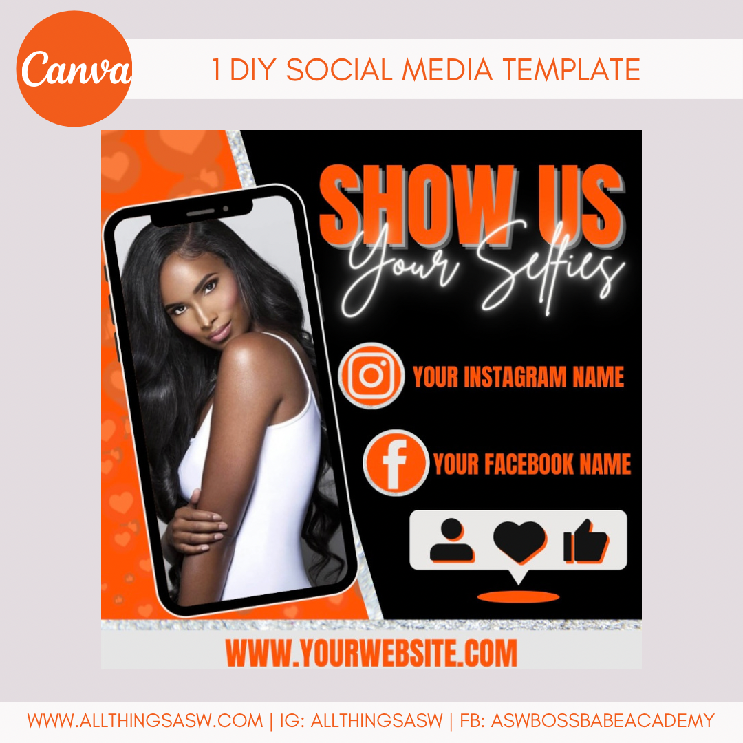 Show Us Your Selfies Flyer Template