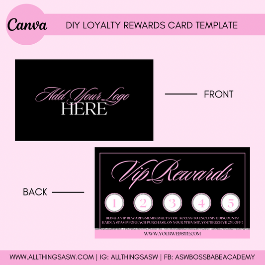 DIY Loyalty Rewards Card Template