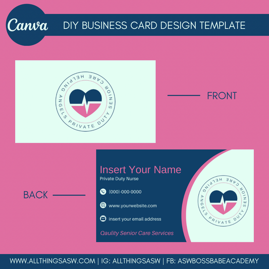 Healthcare DIY Business Card Design Template