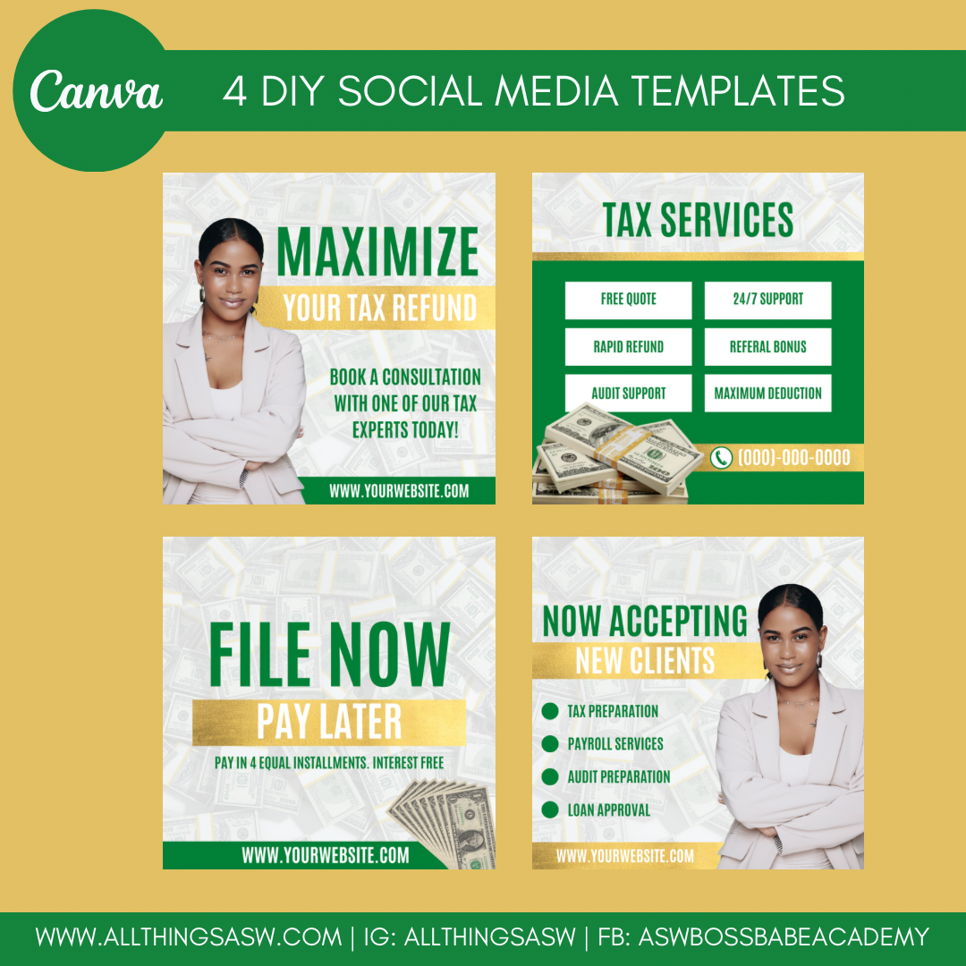 Tax Preparation DIY Flyer Templates