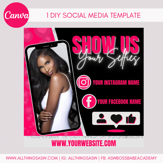 Show Us Your Selfies Flyer Template