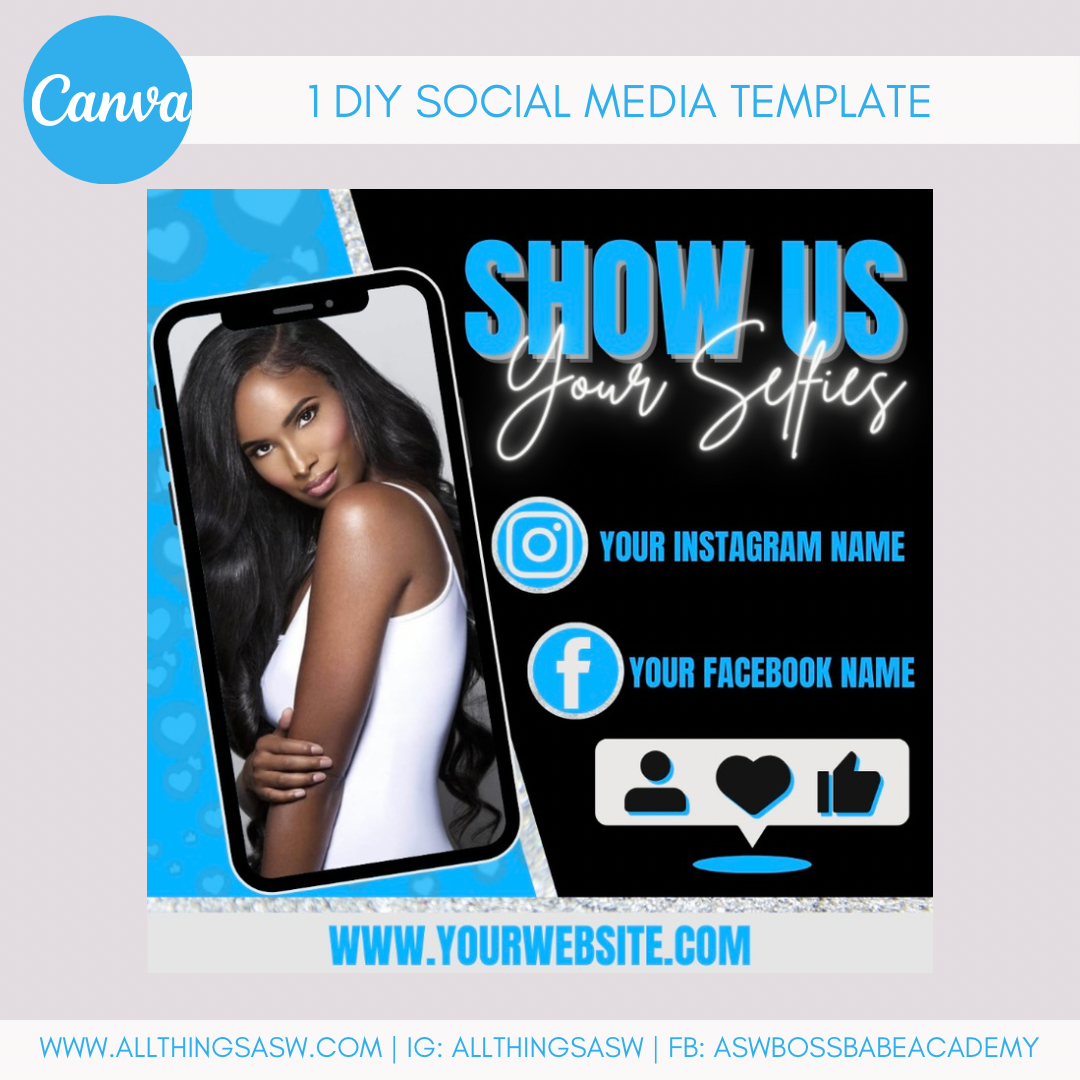 Show Us Your Selfies Flyer Template