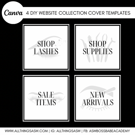 Lash Tech DIY Website Collection Cover Templates